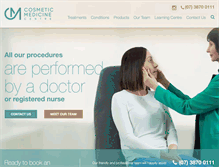 Tablet Screenshot of cosmeticmedicinecentre.com.au
